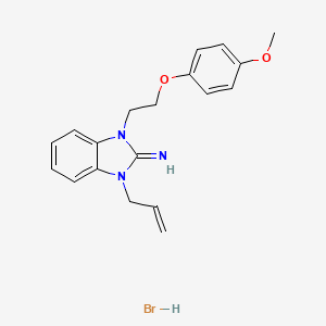 molecular formula C19H22BrN3O2 B3982780 1-allyl-3-[2-(4-methoxyphenoxy)ethyl]-1,3-dihydro-2H-benzimidazol-2-imine hydrobromide 