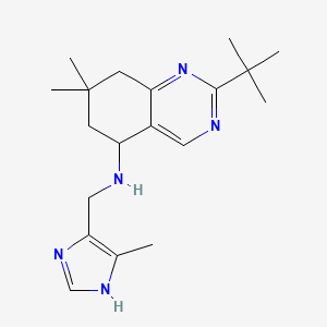 molecular formula C19H29N5 B3982795 2-tert-butyl-7,7-dimethyl-N-[(4-methyl-1H-imidazol-5-yl)methyl]-5,6,7,8-tetrahydro-5-quinazolinamine 