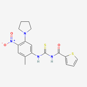 1-[2-METHYL-4-NITRO-5-(PYRROLIDIN-1-YL)PHENYL]-3-(THIOPHENE-2-CARBONYL)THIOUREA