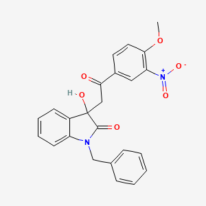 1-benzyl-3-hydroxy-3-[2-(4-methoxy-3-nitrophenyl)-2-oxoethyl]-1,3-dihydro-2H-indol-2-one