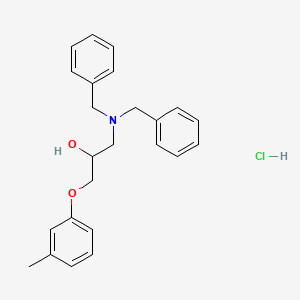 molecular formula C24H28ClNO2 B3982838 1-(Dibenzylamino)-3-(3-methylphenoxy)propan-2-ol;hydrochloride 