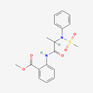 molecular formula C18H20N2O5S B3982840 methyl 2-{[N-(methylsulfonyl)-N-phenylalanyl]amino}benzoate 