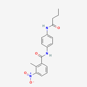 molecular formula C18H19N3O4 B3982852 N-[4-(butanoylamino)phenyl]-2-methyl-3-nitrobenzamide 