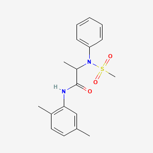 molecular formula C18H22N2O3S B3982874 N~1~-(2,5-dimethylphenyl)-N~2~-(methylsulfonyl)-N~2~-phenylalaninamide 