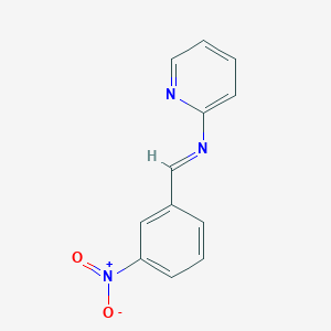 molecular formula C12H9N3O2 B398288 2-({3-Nitrobenzylidene}amino)pyridine 