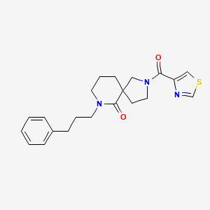 7-(3-phenylpropyl)-2-(1,3-thiazol-4-ylcarbonyl)-2,7-diazaspiro[4.5]decan-6-one