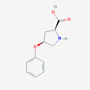 molecular formula C11H13NO3 B039829 L-Proline, 4-phenoxy-, (4S)- CAS No. 113949-37-4