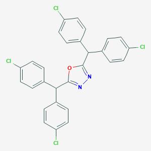 molecular formula C28H18Cl4N2O B398290 2,5-Bis[bis(4-chlorophenyl)methyl]-1,3,4-oxadiazole CAS No. 299929-06-9