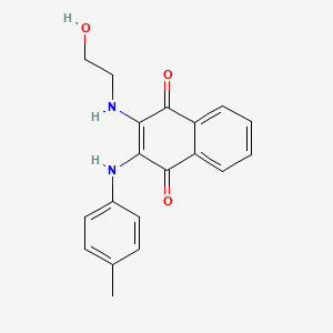 2-(2-hydroxyethylamino)-3-(4-methylanilino)naphthalene-1,4-dione