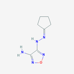 molecular formula C7H11N5O B398293 4-(2-Cyclopentylidenehydrazinyl)-1,2,5-oxadiazol-3-amine CAS No. 382650-30-8