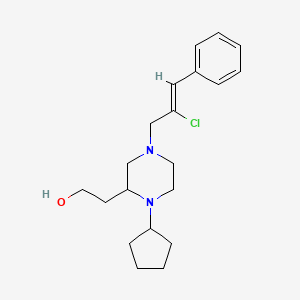 2-{4-[(2Z)-2-chloro-3-phenyl-2-propen-1-yl]-1-cyclopentyl-2-piperazinyl}ethanol