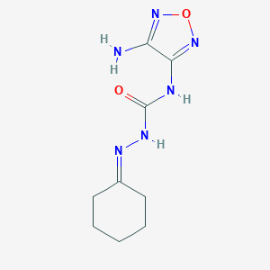 molecular formula C9H14N6O2 B398299 cyclohexanone N-(4-amino-1,2,5-oxadiazol-3-yl)semicarbazone 