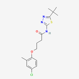 molecular formula C17H22ClN3O2S B3982991 N-(5-tert-butyl-1,3,4-thiadiazol-2-yl)-4-(4-chloro-2-methylphenoxy)butanamide 