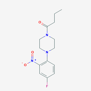 1-[4-(4-Fluoro-2-nitrophenyl)piperazin-1-yl]butan-1-one