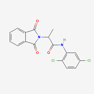 molecular formula C17H12Cl2N2O3 B3983042 N-(2,5-dichlorophenyl)-2-(1,3-dioxo-1,3-dihydro-2H-isoindol-2-yl)propanamide 