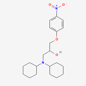 molecular formula C21H32N2O4 B3983060 1-(dicyclohexylamino)-3-(4-nitrophenoxy)-2-propanol 