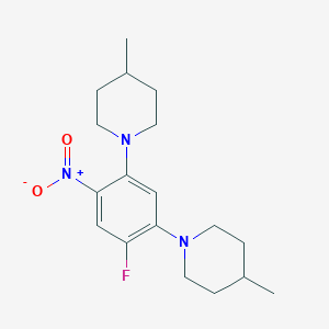 1-[4-Fluoro-5-(4-methylpiperidin-1-yl)-2-nitrophenyl]-4-methylpiperidine