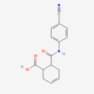 molecular formula C15H14N2O3 B3983082 6-[(4-Cyanophenyl)carbamoyl]cyclohex-3-ene-1-carboxylic acid 