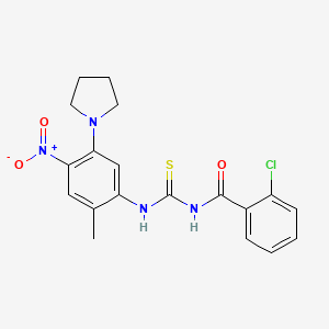 1-(2-CHLOROBENZOYL)-3-[2-METHYL-4-NITRO-5-(PYRROLIDIN-1-YL)PHENYL]THIOUREA