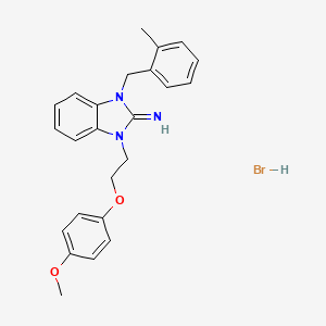 1-[2-(4-methoxyphenoxy)ethyl]-3-(2-methylbenzyl)-1,3-dihydro-2H-benzimidazol-2-imine hydrobromide