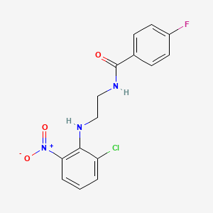 N-{2-[(2-chloro-6-nitrophenyl)amino]ethyl}-4-fluorobenzamide