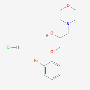 molecular formula C13H19BrClNO3 B3983142 1-(2-Bromophenoxy)-3-morpholin-4-ylpropan-2-ol;hydrochloride 