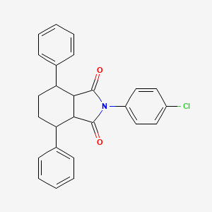 molecular formula C26H22ClNO2 B3983146 2-(4-chlorophenyl)-4,7-diphenylhexahydro-1H-isoindole-1,3(2H)-dione 