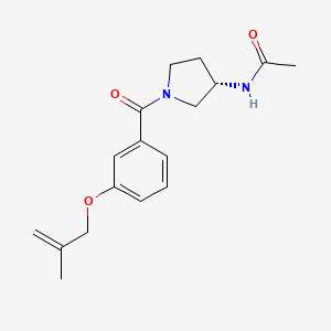 N-((3S)-1-{3-[(2-methylprop-2-en-1-yl)oxy]benzoyl}pyrrolidin-3-yl)acetamide