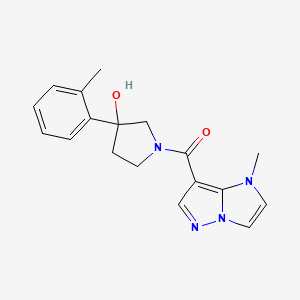 1-[(1-methyl-1H-imidazo[1,2-b]pyrazol-7-yl)carbonyl]-3-(2-methylphenyl)pyrrolidin-3-ol