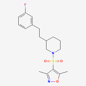 1-[(3,5-dimethyl-4-isoxazolyl)sulfonyl]-3-[2-(3-fluorophenyl)ethyl]piperidine