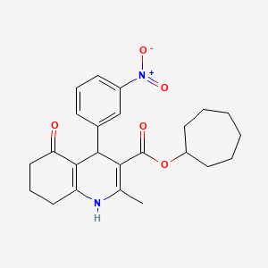 Cycloheptyl 2-methyl-4-(3-nitrophenyl)-5-oxo-1,4,5,6,7,8-hexahydroquinoline-3-carboxylate