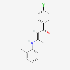 (E)-1-(4-chlorophenyl)-3-(2-methylanilino)but-2-en-1-one