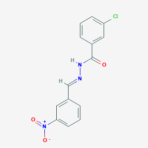molecular formula C14H10ClN3O3 B398327 3-chloro-N'-{3-nitrobenzylidene}benzohydrazide 