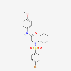 N~2~-[(4-bromophenyl)sulfonyl]-N~2~-cyclohexyl-N~1~-(4-ethoxyphenyl)glycinamide