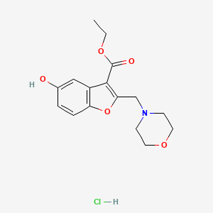 molecular formula C16H20ClNO5 B3983291 ethyl 5-hydroxy-2-(4-morpholinylmethyl)-1-benzofuran-3-carboxylate hydrochloride 