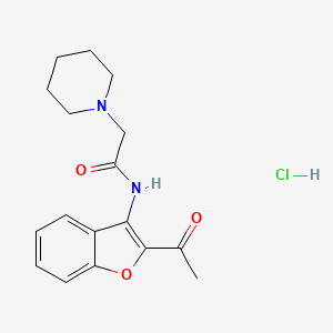 molecular formula C17H21ClN2O3 B3983319 N-(2-acetyl-1-benzofuran-3-yl)-2-(1-piperidinyl)acetamide hydrochloride 