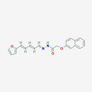 molecular formula C21H18N2O3 B398334 N'-[5-(2-furyl)-2,4-pentadienylidene]-2-(2-naphthyloxy)acetohydrazide 