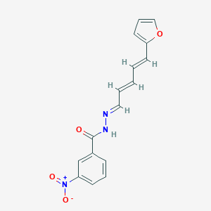 molecular formula C16H13N3O4 B398337 N'-[5-(2-furyl)-2,4-pentadienylidene]-3-nitrobenzohydrazide CAS No. 352349-38-3