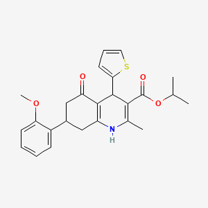 isopropyl 7-(2-methoxyphenyl)-2-methyl-5-oxo-4-(2-thienyl)-1,4,5,6,7,8-hexahydro-3-quinolinecarboxylate