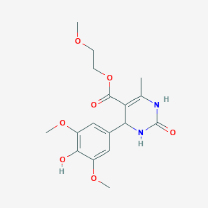 2-methoxyethyl 4-(4-hydroxy-3,5-dimethoxyphenyl)-6-methyl-2-oxo-1,2,3,4-tetrahydro-5-pyrimidinecarboxylate