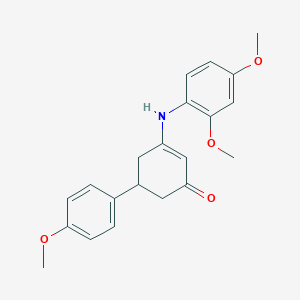 3-[(2,4-dimethoxyphenyl)amino]-5-(4-methoxyphenyl)-2-cyclohexen-1-one