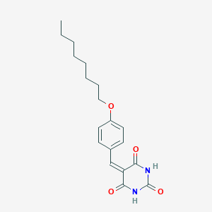 molecular formula C19H24N2O4 B398346 5-[(4-Octoxyphenyl)methylidene]-1,3-diazinane-2,4,6-trione CAS No. 313224-04-3