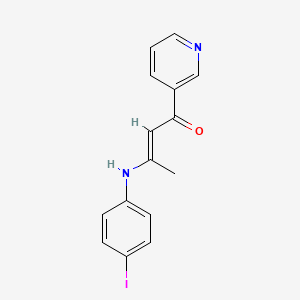 (E)-3-(4-iodoanilino)-1-pyridin-3-ylbut-2-en-1-one