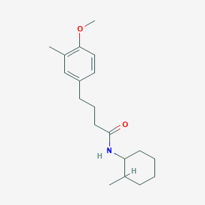 molecular formula C19H29NO2 B3983483 4-(4-methoxy-3-methylphenyl)-N-(2-methylcyclohexyl)butanamide 