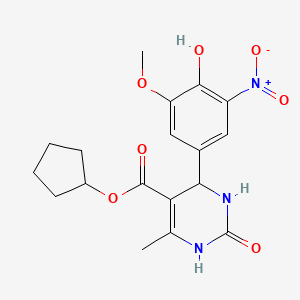 cyclopentyl 4-(4-hydroxy-3-methoxy-5-nitrophenyl)-6-methyl-2-oxo-1,2,3,4-tetrahydro-5-pyrimidinecarboxylate