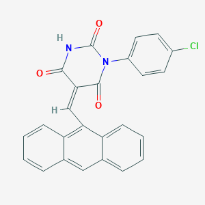 5-(9-anthrylmethylene)-1-(4-chlorophenyl)-2,4,6(1H,3H,5H)-pyrimidinetrione