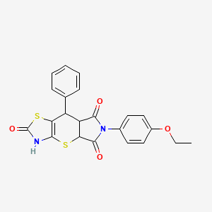 6-(4-ethoxyphenyl)-8-phenyl-3,4a,7a,8-tetrahydropyrrolo[3',4':5,6]thiopyrano[2,3-d][1,3]thiazole-2,5,7(6H)-trione