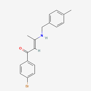 1-(4-bromophenyl)-3-[(4-methylbenzyl)amino]-2-buten-1-one