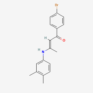 1-(4-bromophenyl)-3-[(3,4-dimethylphenyl)amino]-2-buten-1-one