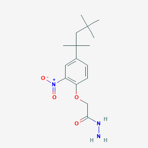 molecular formula C16H25N3O4 B398372 2-[2-Nitro-4-(1,1,3,3-tetramethylbutyl)phenoxy]acetohydrazide 